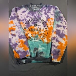 Gildan Tie-Dye Sweater - Purple, Orange, Green